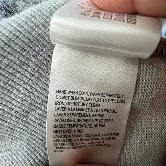 Lucky Brand Leopard Print Grey Viscose Knit Blend Pullover Sweater Size Large - Picture 14 of 15